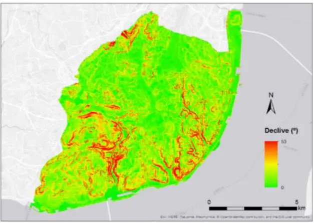 Figura 10: Declives do município de Lisboa 