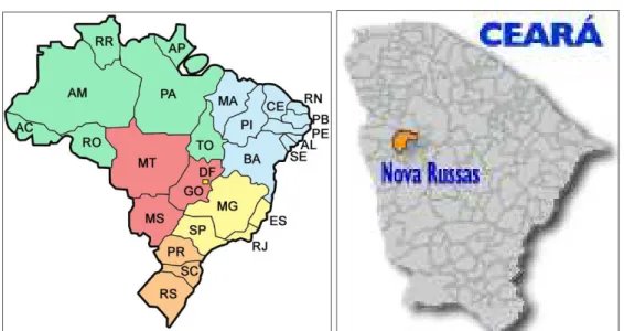 FIGURA 02: LOCALIZAÇÃO GEOGRÁFICA DA CIDADE DE NOVA  RUSSAS- CEARÁ - BRASIL 
