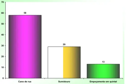 Figura 13. Percentual da forma de eliminação de água servida em Felipe Camarão 