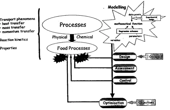 Figure 1. Scheme of relevant aspects involved in modelling processes