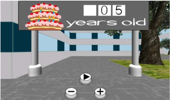 Figure 44 – Having every time the plus sign is touch a number is increased as a candle is inserted in the cake
