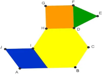 Figura 1 –  Construção com os polígonos disponíveis. 