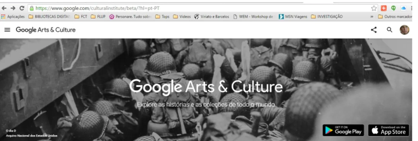 Fig. 1. Frontpage Google Arts &amp; Culture. Available at &lt;https://goo.gl/XupNJo&gt;
