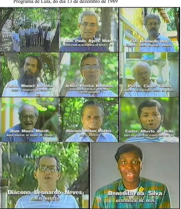 Figura 8 - Programa Lula 13 dezembro 1989 – Tempo: 1 o 53’10” – 1 o 55’10” 