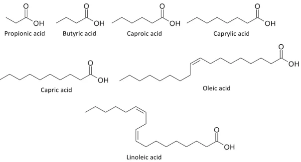 FIGURE 2E.8 – Chemical structures of some acids commonly found in wines. 
