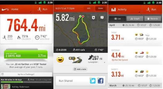 Figure 9 – Nike+ App Overview 