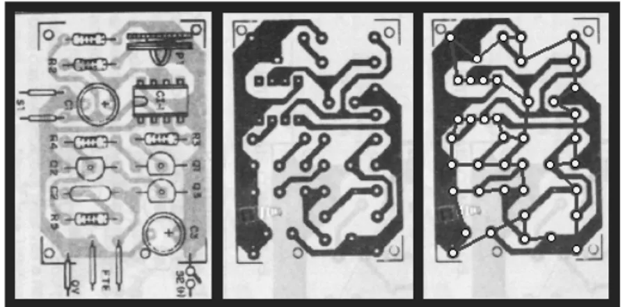 Figura 3: Otimização de perfurações em placas de circuitos impressos
