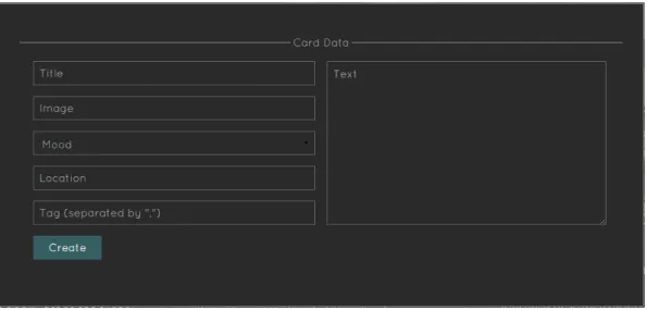 Figure 8 - Dialog box showing the possible fields for creating a new moment 