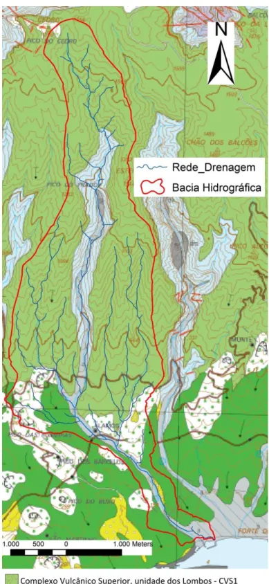 Figura 26: Geologia da Bacia Hidrográfica da Ribeira de São João  (Carta Geológica da Ilha da Madeira (“In Press”)) 