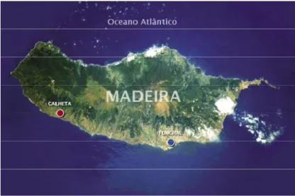 Figura 2.1  Localização geográfica do concelho da Calheta (Fonte: Google Earth). 