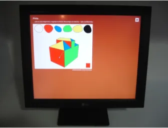 Figura 24: Um dos módulos interativos do Núcleo Museológico de Machico - Ecrã táctil 