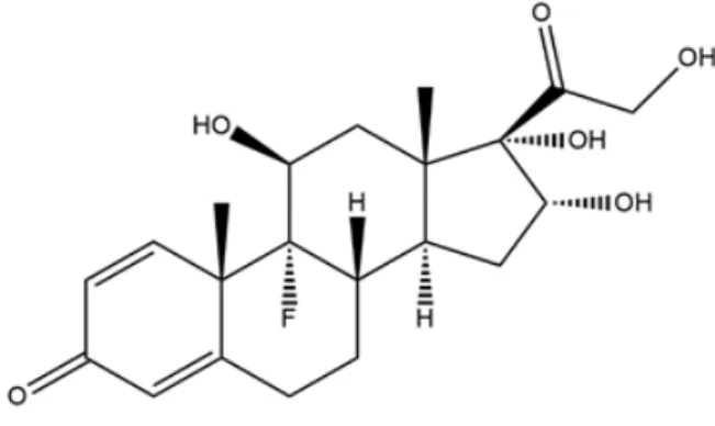 Figura 8- Representação esquemática da estrutura química da triancinolona. 