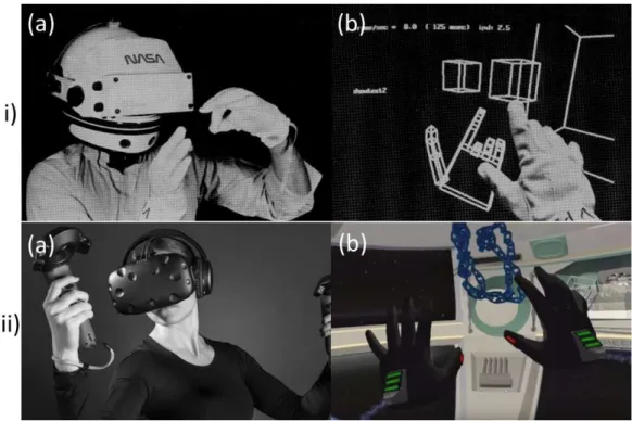 Figure 3: Old vs new. i. A 1985 NASA VR display system prototype for human factors research and telerobotics (Source: [Fisher et al., 1987]):