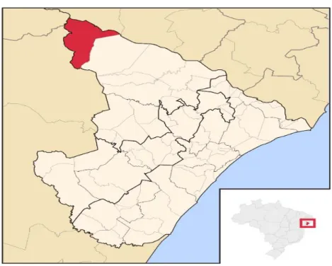 Figura 1. Localização do município de Canindé de São Francisco 