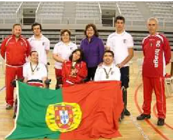 Foto 3 - Vencedores do Campeonato do Portugal (Gondomar, 2009  Campeões Europeus de Pares BC3  Mário Peixoto e José Macedo  5º  lugar  Individual  Campeonato  da 
