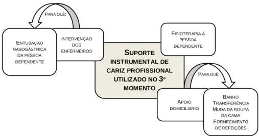 Figura 7. Representação  esquemática  dos  tipos  de  “suporte  instrumental  de  cariz  profissional  utilizado no terceiro momento” 