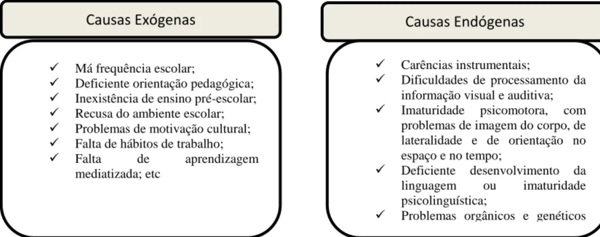 Fig. 11 – As causas da dislexia - Adaptação de Fonseca (2014, p. 503) 