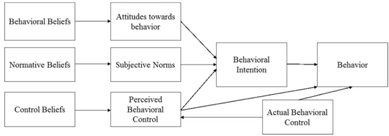 Figure 3 - Theory of Planned Behavior Scheme (Ajzen, 2002)
