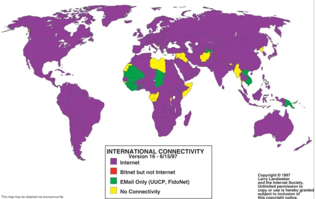 Figura 8: Conectividade Internacional    Mapas da conectividade Internacional 