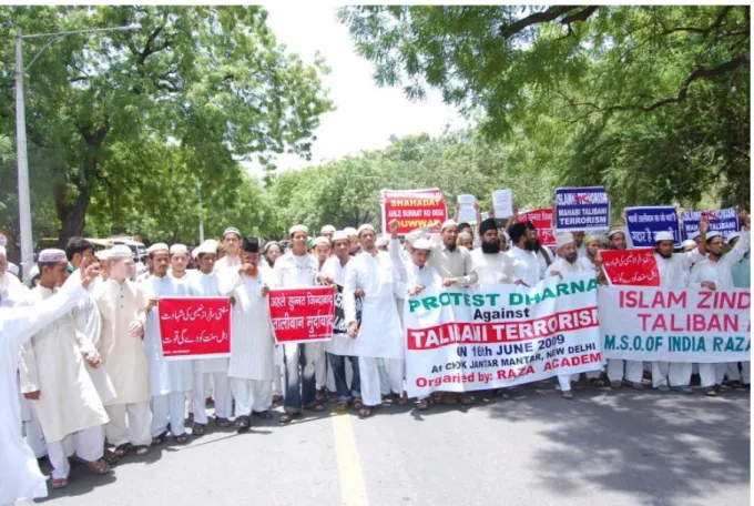 Fig. 1  –  Manifestação realizada em Nova Délhi contra os ataques do Talibã. 23