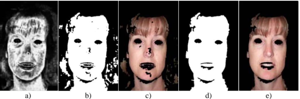 Figura 5 – Imagens representativas das características faciais a identificar na imagem original: 