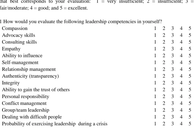 Figure  1  shows  the  personalized  questionnaire  used  in  the  survey.  All  questions were considered, and comments  were evaluated in terms of relevance to the  study