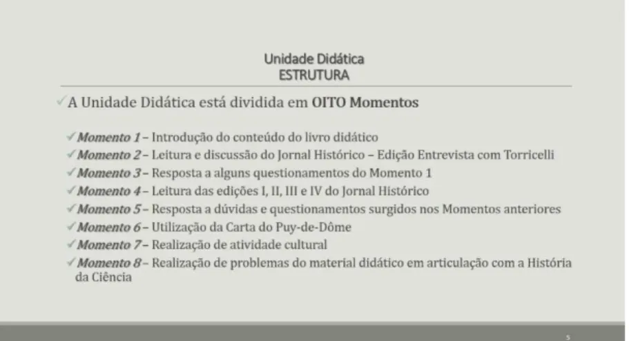 Figura 21 – Slide 5 – Estrutura da Unidade Didática 