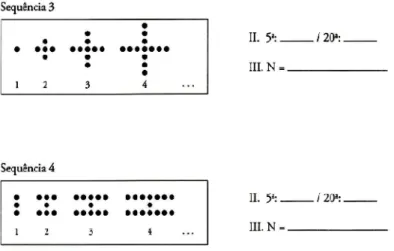 Figura 8: Exercício de sequência pictórica associada a sequência numérica e generalização 