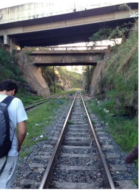 Foto 3: Linha do trem: possível campo para Redução de Danos 