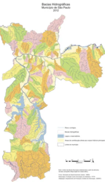 Figure 2: Hydrographic sub basins in the municipality  Of São Paulo 