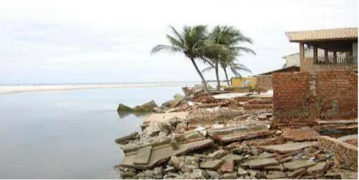 Figura 4 - Erosão marinha em Barra Nova, Marechal Deodoro, Alagoas 