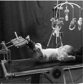Figure 1: Infant positioned in supine in the baby chair  
