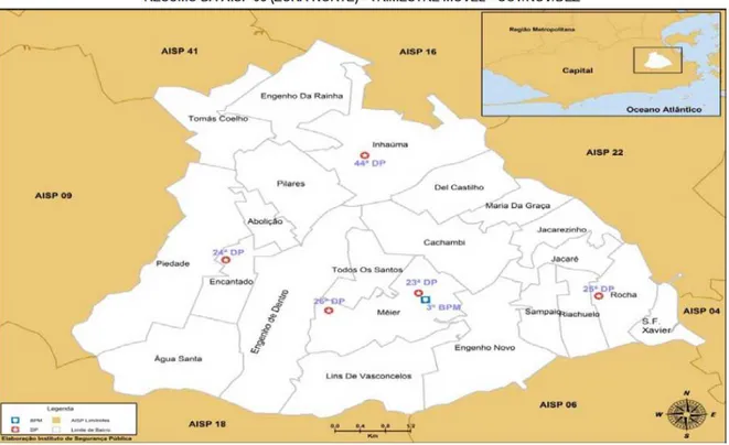 Figure 2: Police stations in AISP 3 (North Zone)