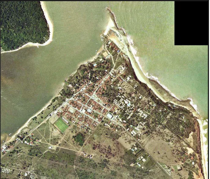 Figura 03: Vista aérea da sede municipal de Tibau do Sul - 2006  Fonte: Ortofoto Idema (2006) 