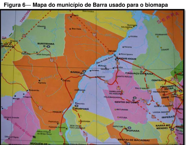 Figura 6 ―  Mapa do município de Barra usado para o biomapa 