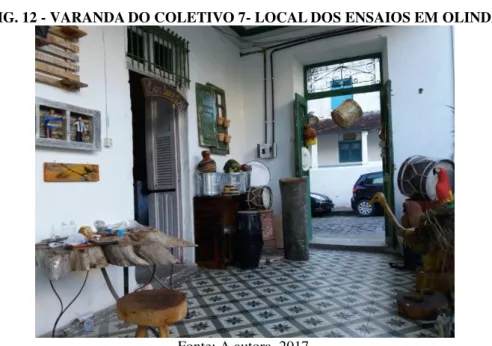 FIG. 12 - VARANDA DO COLETIVO 7- LOCAL DOS ENSAIOS EM OLINDA 