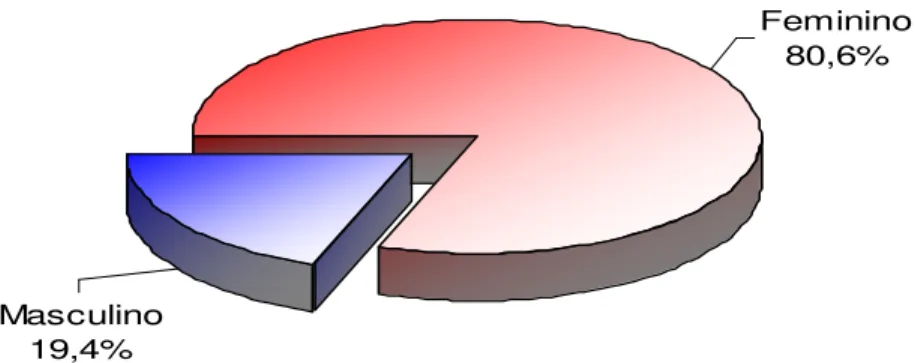 Gráfico 4 – Distribuição dos entrevistados segundo o sexo 