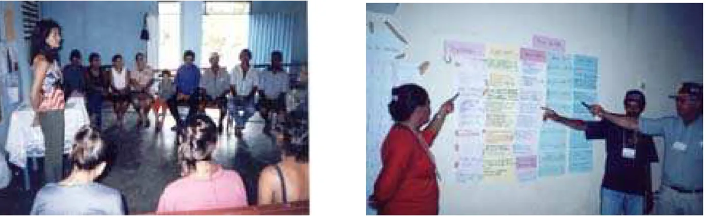 Figura 10 e 11  - Cursos e treinamentos ministrados na comunidade de Mirandas 
