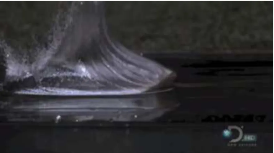 Figure 21: Snapshot of a stone-water collision   Source: goo.gl/cFUxlq 
