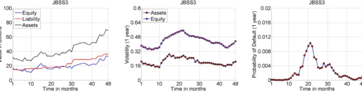 Figure 9 – JBSS3 Assets Behavior and Probability of Default