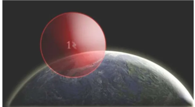 Figura 7: Ilustração da interceptação da Terra pelo sinal de um único satélite  Fonte:  http://oceanservice.noaa.gov/education/kits/geodesy/media/supp_geo09b.html com acesso 