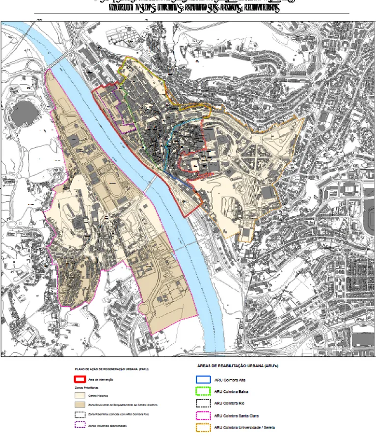 Figura 2.3 Área de Reabilitação Urbana de Coimbra 