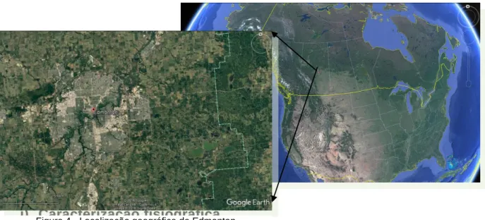 Figura 4 - Localização geográfica de Edmonton
