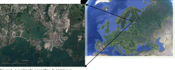 Figura 6 - Localização geográfica de Helsínquia 