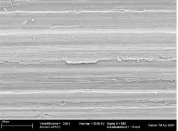 Fig. 14. Current densities developed by the bare (A) and nitrided alloy (B) at 400 mV SCE in presence and absence of wear