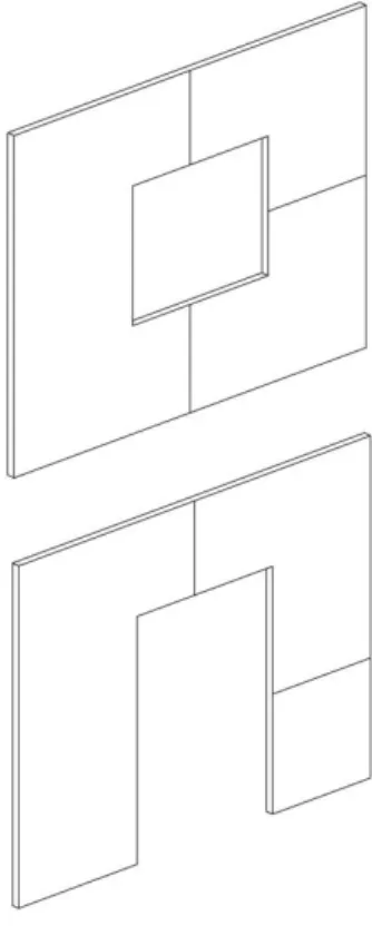 Figura 5.5 - Placas cimentícias em vãos de portas e janelas  Fonte: Elaborado pela autora 