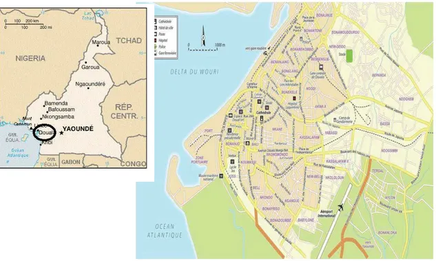 Figure 2 : Carte de la ville de Douala 