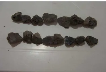 Figura 2.1: Exemplos de grãos de escória LD usada nesta pesquisa   Origem: Arcelor Mittal Tubarão
