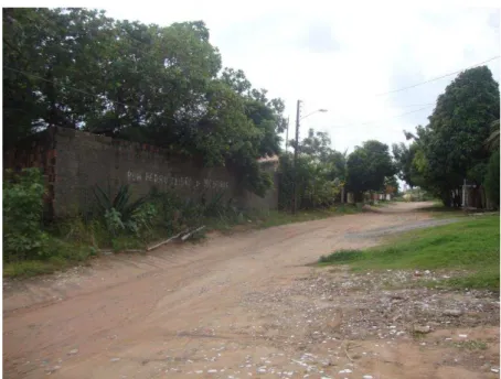 Figura 9 - Exemplo da falta de pavimentação das Ruas - Rua Pedro Izidro de Medeiros 