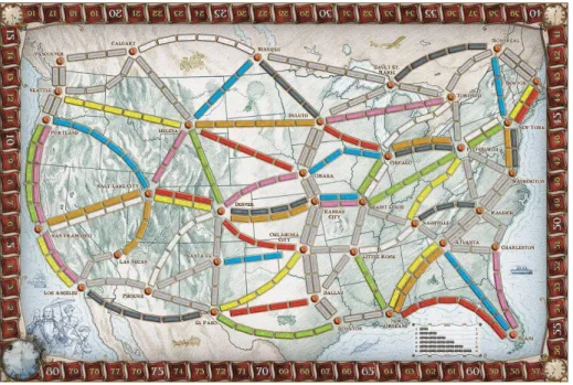 Figura 10 – Tabuleiro de Ticket to Ride. 